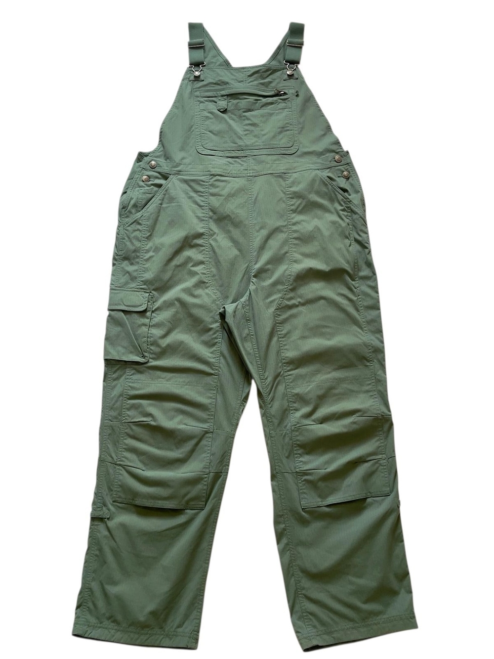 Duluth Trading Bib Overalls Womens XL x 31 Green Nylon Heirloom Gardening